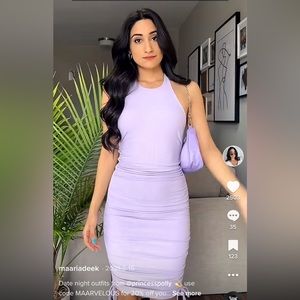 Princess Polly purple ruched mini dress